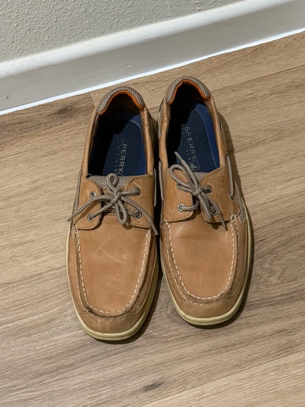 Sperry Top-Sider Men’s Lanyard 2-Eye Boat Shoe size 11.5W Tan 0777924 Leather
